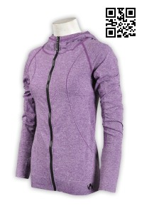 TF030訂製紫色修身運動外套 度身訂造緊身運動外套 花紗色外套 供應緊身運動外套 緊身運動外套製衣廠